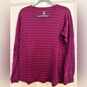 Woolx Merino Striped Long Sleeve Top
